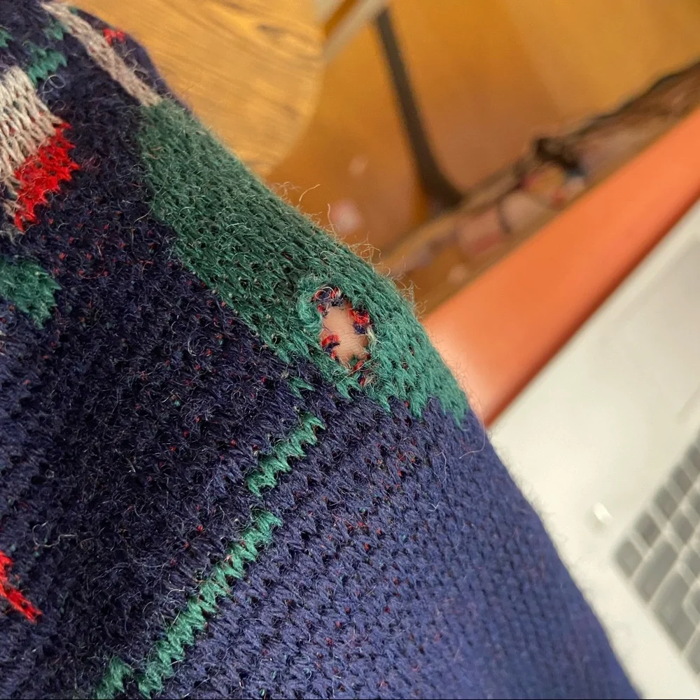 592. VINTAGE Silber-Distel Trachten Austrian Village Wool Cardigan XS-L - Picture 10 of 13